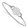 Sterling Silver 7in Boston Bruins Small Center Wire Bangle