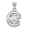 Sterling Silver 1/2in Chicago Cubs Walking Cub Pendant