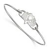 Sterling Silver 7in Pittsburgh Penguins Small Center Wire Bangle