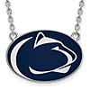 Sterling Silver Penn State University Enamel Pendant with 18in Chain