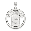 Syracuse University Circle Pendant 1in Sterling Silver 