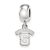 Syracuse University Tiny Dangle Bead Sterling Silver