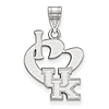 Sterling Silver 3/4in I Love University of Kentucky Pendant
