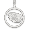 Sterling Silver 1in Oregon State University Logo Pendant in Circle