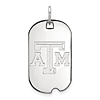 14kt White Gold Texas A&M University Small Dog Tag