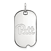 Sterling Silver University of Pittsburgh Small Dog Tag