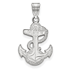 US Naval Academy Anchor Pendant 7/8in 10k White Gold