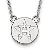 Sterling Silver 1/2in Houston Astros Pendant on 18in Chain