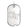 14k White Gold Georgia Tech Dog Tag