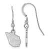 Sterling Silver Cleveland Guardians Small Wire Dangle Earrings