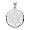 Sterling Silver Toronto Maple Leafs Round Pendant 3/4in
