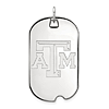 Sterling Silver Texas A&M University Dog Tag