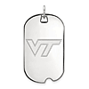 10k White Gold Virginia Tech Dog Tag