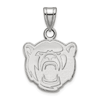 Sterling Silver 1/2in Baylor University Bear Head Pendant