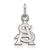 Arizona State University Logo Charm 3/8in Sterling Silver