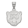 Sterling Silver 5/8in Baylor University Bear Head Pendant