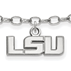 Sterling Silver 9in Louisiana State University Anklet
