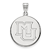 Marquette University Disc Pendant 3/4in Sterling Silver