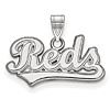 14k White Gold 3/8in Cincinnati Reds Script Pendant