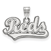 10k White Gold 3/8in Cincinnati Reds Script Pendant