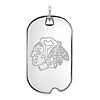 10k White Gold Chicago Blackhawks Dog Tag