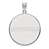 Sterling Silver Rutgers University Disc Pendant 1in