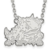 Silver Texas Christian University Horned Frog Pendant with 18in Chain