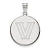 Villanova University Round V Pendant 3/4in Sterling Silver