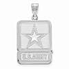Sterling Silver United States Army Logo Pendant 7/8in