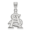 Sterling Silver Arizona State University AS Pendant 5/8in