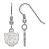 Baylor University Bear Dangle Earrings Extra Small Sterling Silver