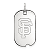 10kt White Gold San Francisco Giants Small Dog Tag