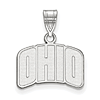 Ohio University OHIO Pendant 1/2in Sterling Silver