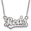 Sterling Silver Cincinnati Reds Script Pendant on 18in Chain