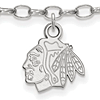 Chicago Blackhawks Anklet Sterling Silver 