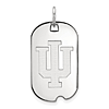 14kt White Gold Indiana University Small Dog Tag