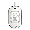 Sterling Silver North Carolina State University Small Dog Tag