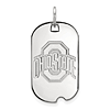 Sterling Silver Ohio State University Small Dog Tag
