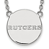 Sterling Silver Rutgers University Logo Necklace