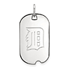 14kt White Gold Detroit Tigers Small Dog Tag