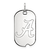 Sterling Silver University of Alabama Small Dog Tag