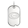 Sterling Silver University of Georgia Small Dog Tag