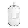 Sterling Silver University of Miami Small Dog Tag