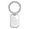 Sterling Silver University of Oklahoma OU Key Chain