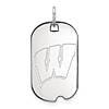Sterling Silver University of Wisconsin Small Dog Tag