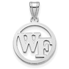 Wake Forest University Circle Pendant Sterling Silver