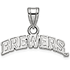 Sterling Silver 1/2in Milwaukee Brewers Script Pendant
