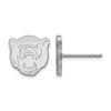 10k White Gold Baylor University Extra Small Bear Head Earrings