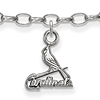 Sterling Silver St. Louis Cardinals Anklet