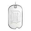 14kt White Gold Detroit Tigers 1 1/2in Dog Tag
